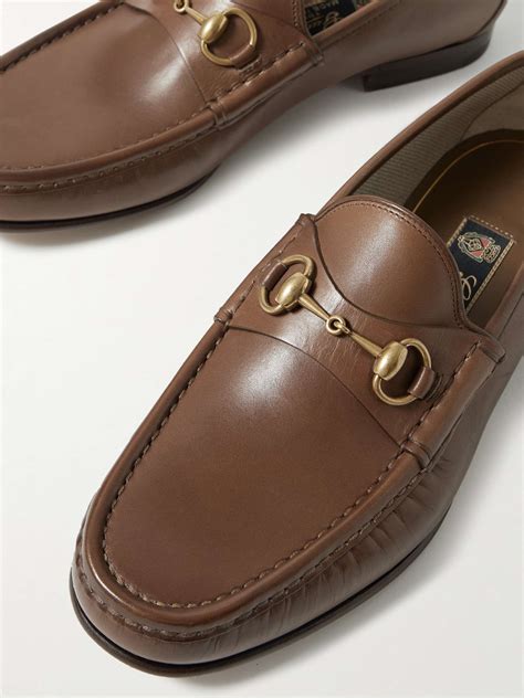 gucci horsebit loafer in leather|Gucci donnie horsebit leather loafers.